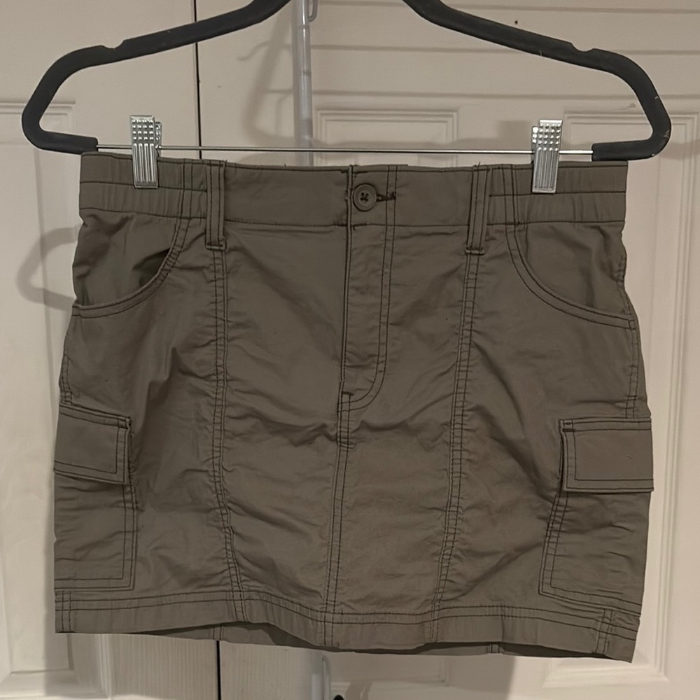 Hollister Olive Mini Cargo Skirt